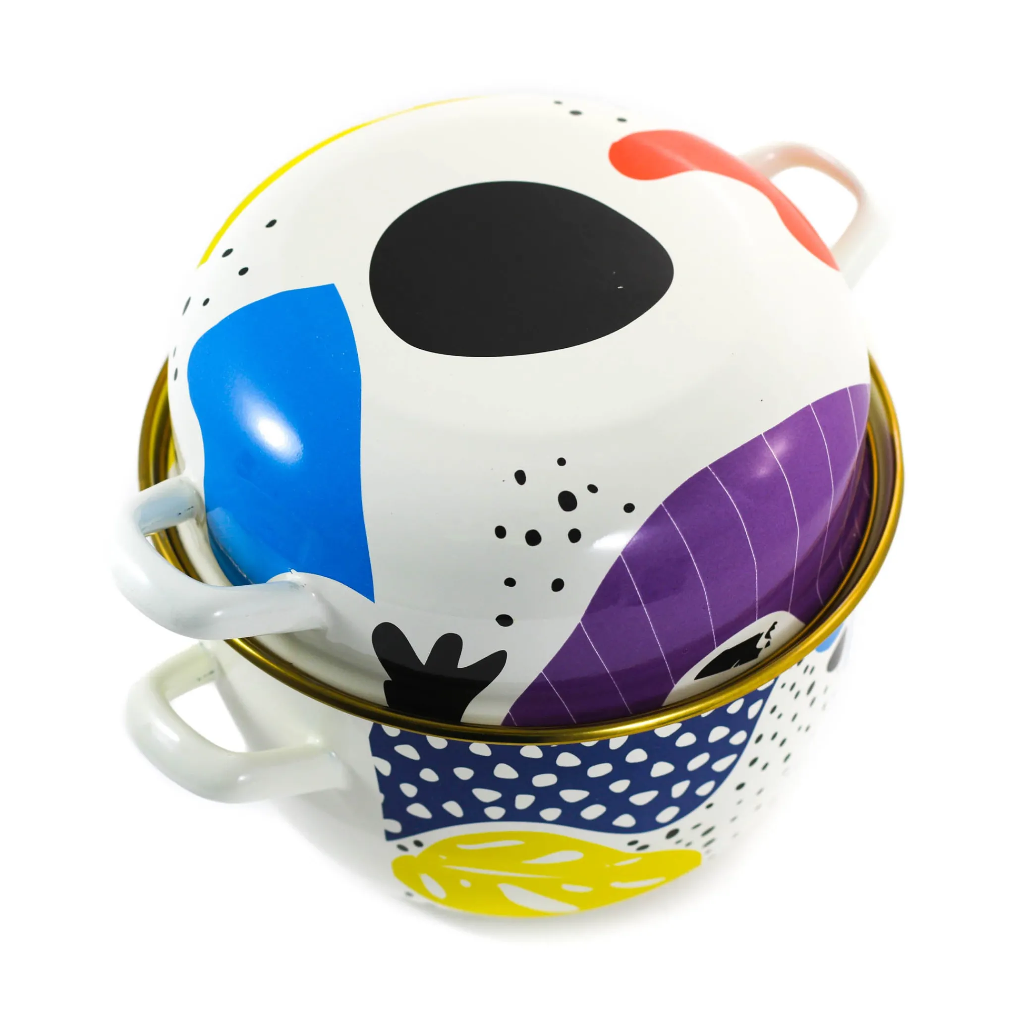 Kapka Enamel Abstract Enamel Mussel Pot Best