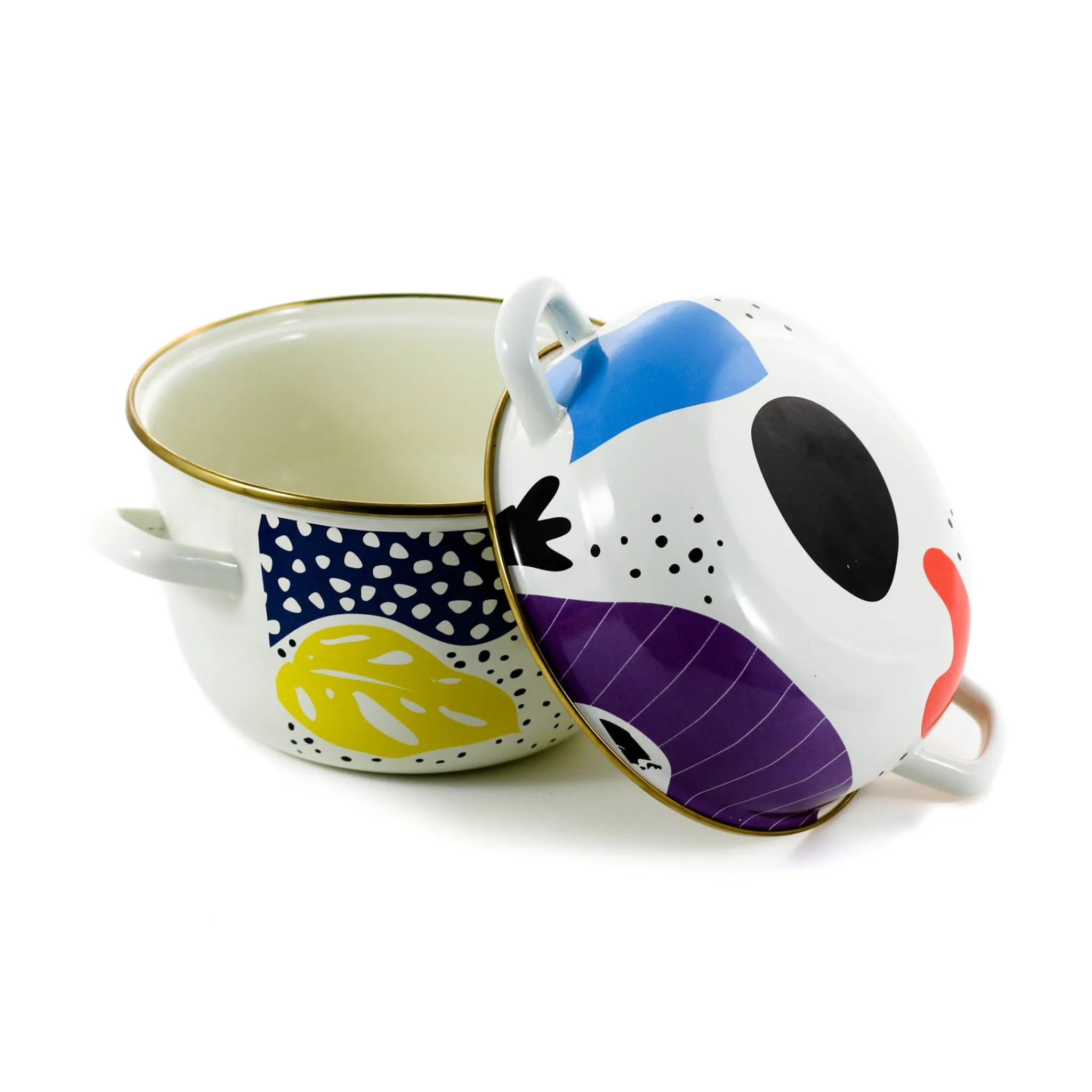 Kapka Enamel Abstract Enamel Mussel Pot Best