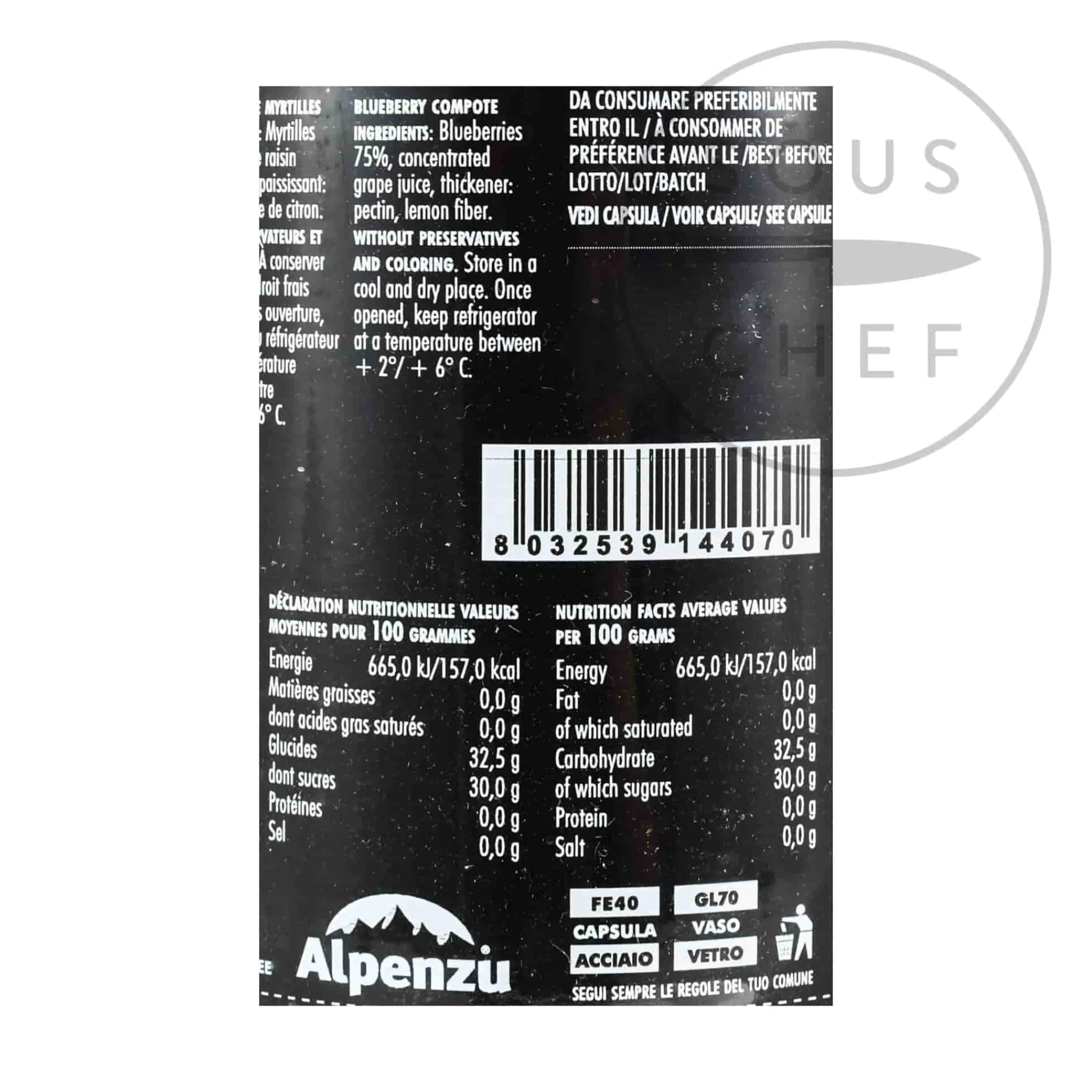 Alpenzu Blueberry Preserve 100% Fruit Jam, 350g Best