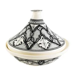 Tunisian Ceramics Alyasamin Patterned Tajine, 30cm Discount