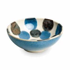 Kiji Stoneware & Ceramics Amatsubu Noodle Bowl, Blue, 21.5cm dia