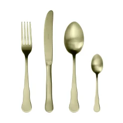 Herdmar Ambar Brushed Champagne Gold 4 Piece Place Setting Cutlery Set Online