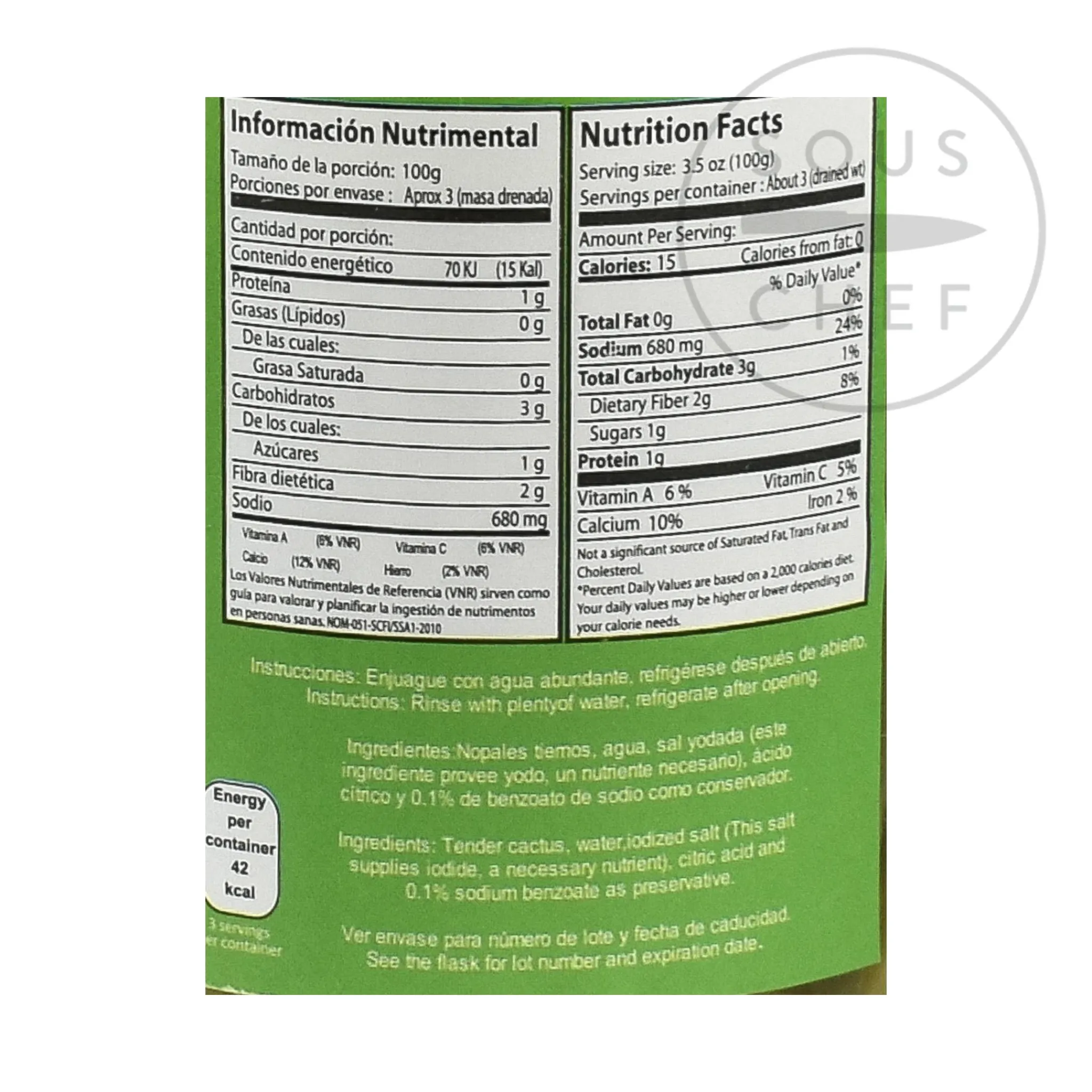 Azteca Cambray Whole Cactus Leaves, 460g Sale