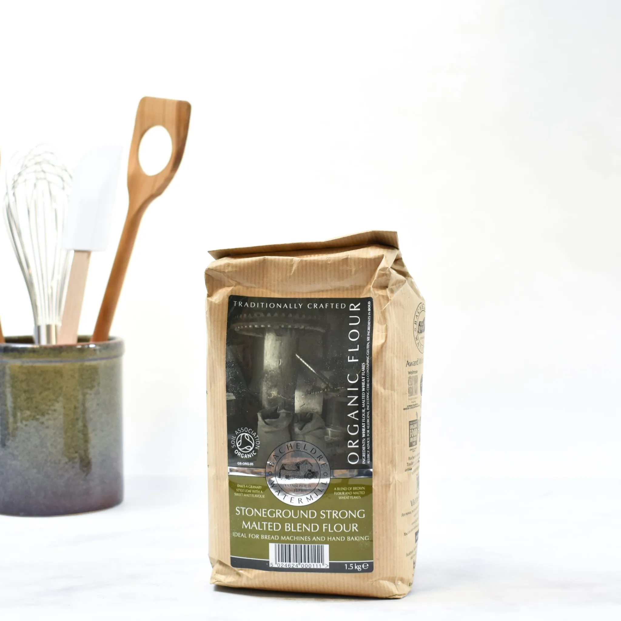Bacheldre Watermill Bacheldre Organic Stoneground Strong Malted Blend Flour, 1.5kg Clearance