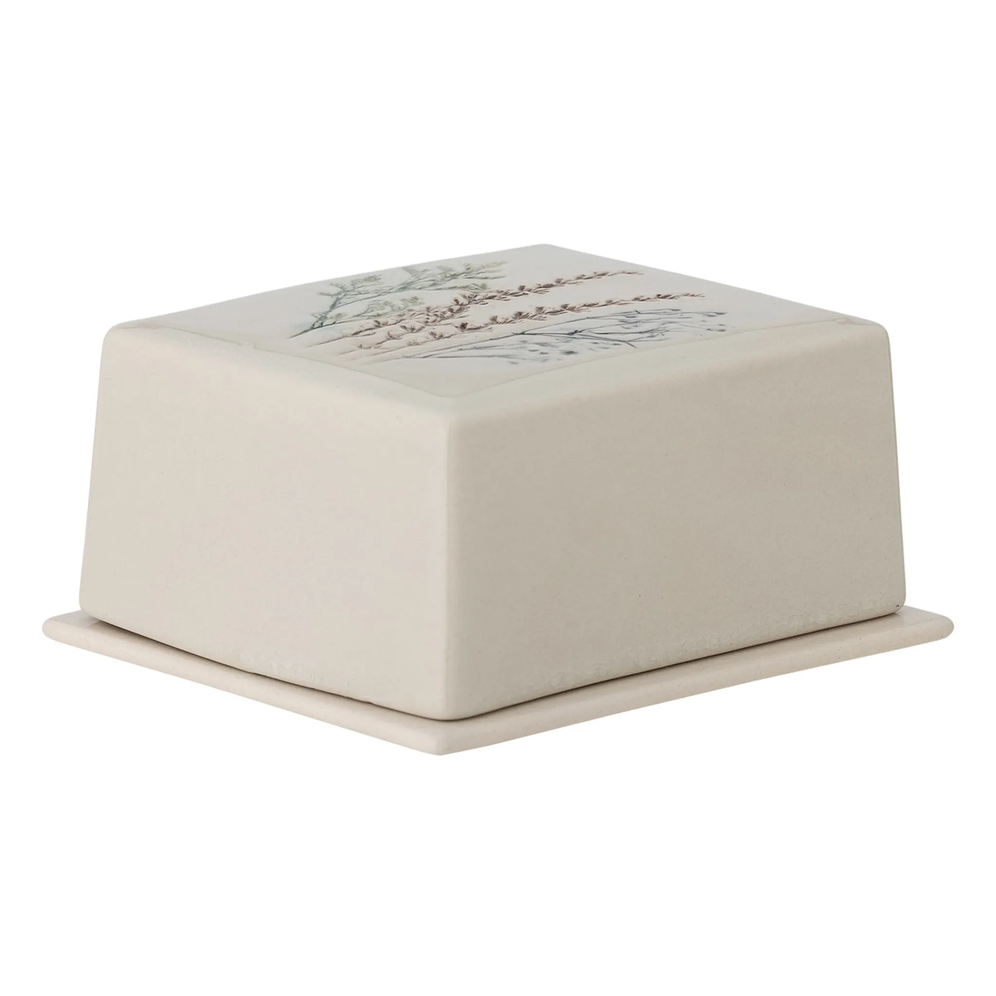 Bloomingville Bea Floral Butter Dish, 15cm