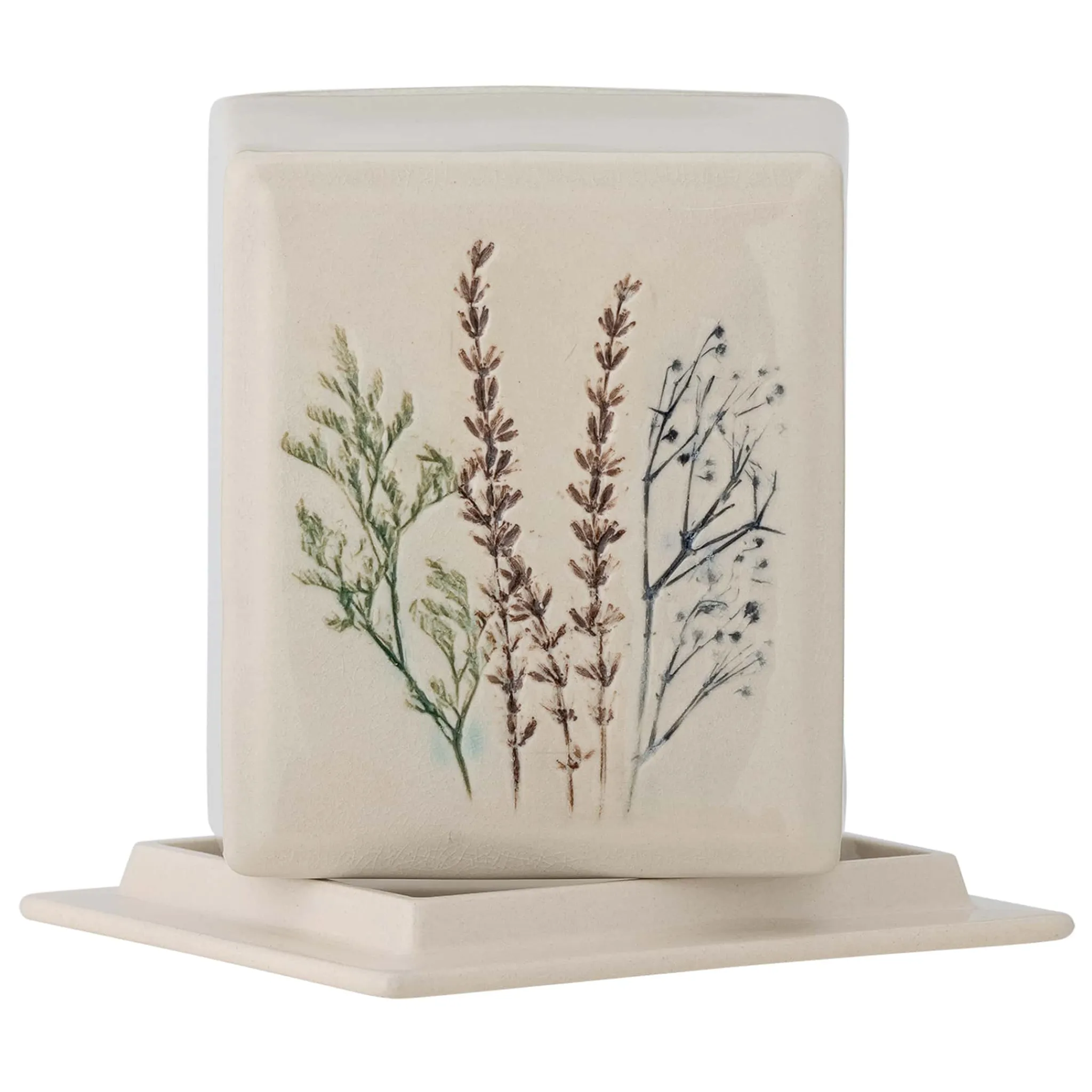 Bloomingville Bea Floral Butter Dish, 15cm