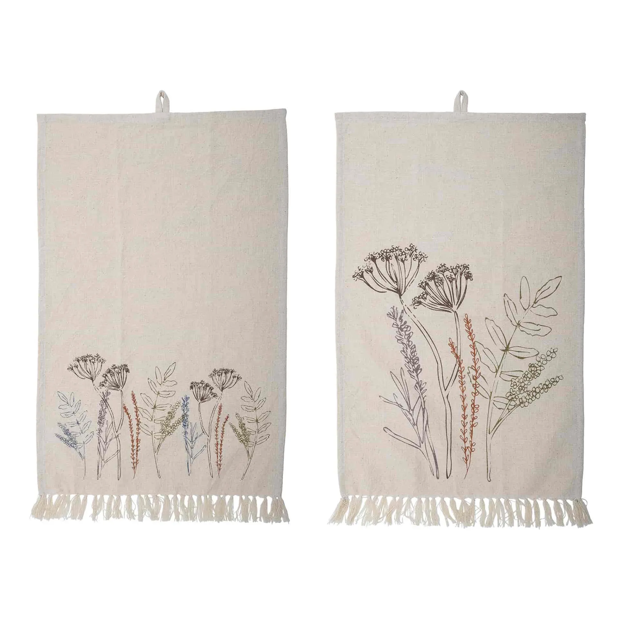 Bloomingville Bea Floral Cotton Tea Towel New