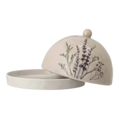 Bloomingville Bea Floral Round Butter Dish, 15cm Hot