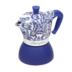 Bialetti x Dolce & Gabbana Blue Moka Induction Coffee Maker, 4 Cup Sale