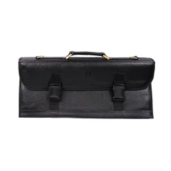 JKC Black Buffalo Leather Knife Bag, 11 Slots Clearance