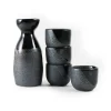 Kiji Stoneware & Ceramics Black Sake Set Online