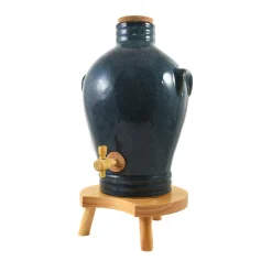 Ceramica Nicola Blue Glaze Vinaigrier, 3L New