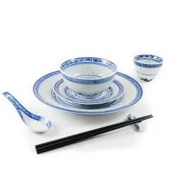 Chinese Tableware Blue Rice Pattern Rice Bowl, 11.5cm Best