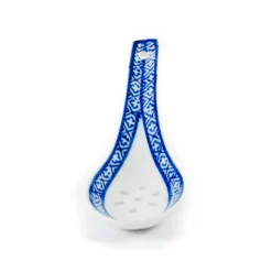 Chinese Tableware Blue Rice Pattern Rice Spoon, 14cm Outlet