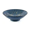 Kiji Stoneware & Ceramics Blue Sakura Shallow Bowl, 24.5cm