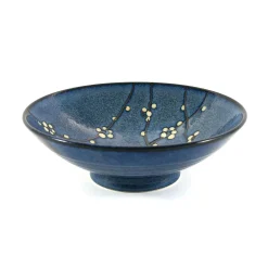 Kiji Stoneware & Ceramics Blue Sakura Shallow Bowl, 24.5cm