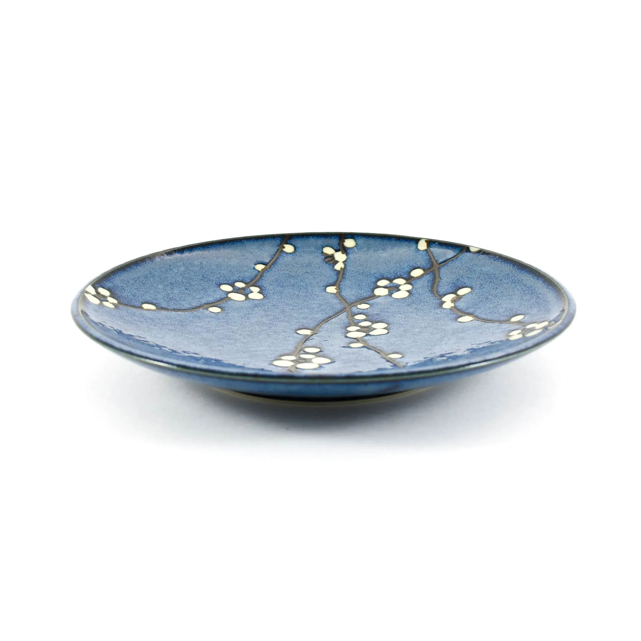 Kiji Stoneware & Ceramics Blue Sakura Side Plate, 22.5cm Sale