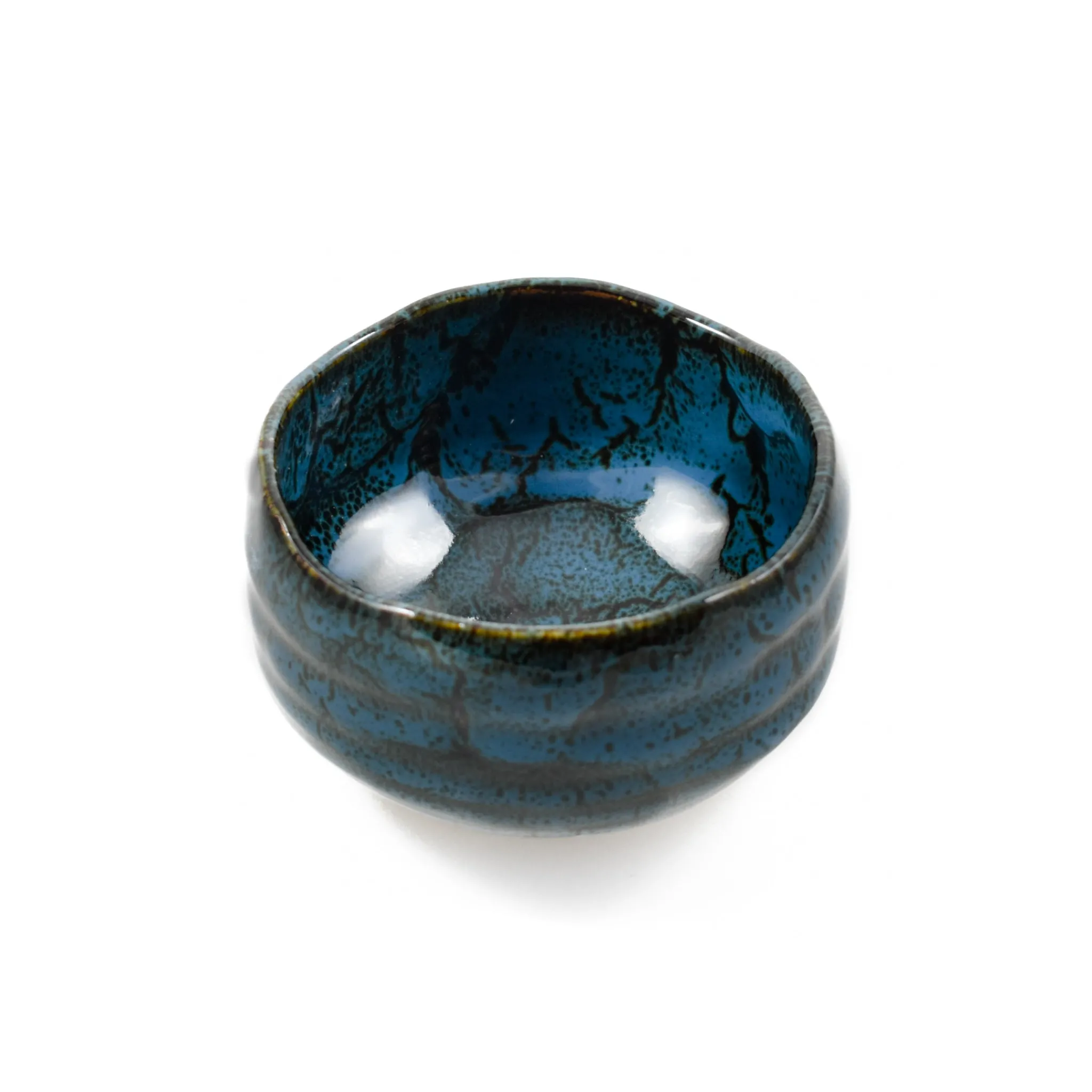 Kiji Stoneware & Ceramics Blue Storm Matcha Bowl, 11.7cm Hot