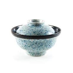 Kiji Stoneware & Ceramics Blue Wave Covered Bowl, 15.7cm Clearance