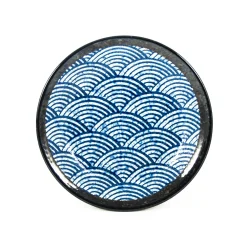 Kiji Stoneware & Ceramics Blue Wave Medium Plate, 22cm Sale