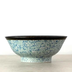 Kiji Stoneware & Ceramics Blue Wave Ramen Bowl, 21cm Clearance