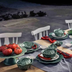 Bordallo Pinheiro Green Cabbage Cake Stand, 31cm Best