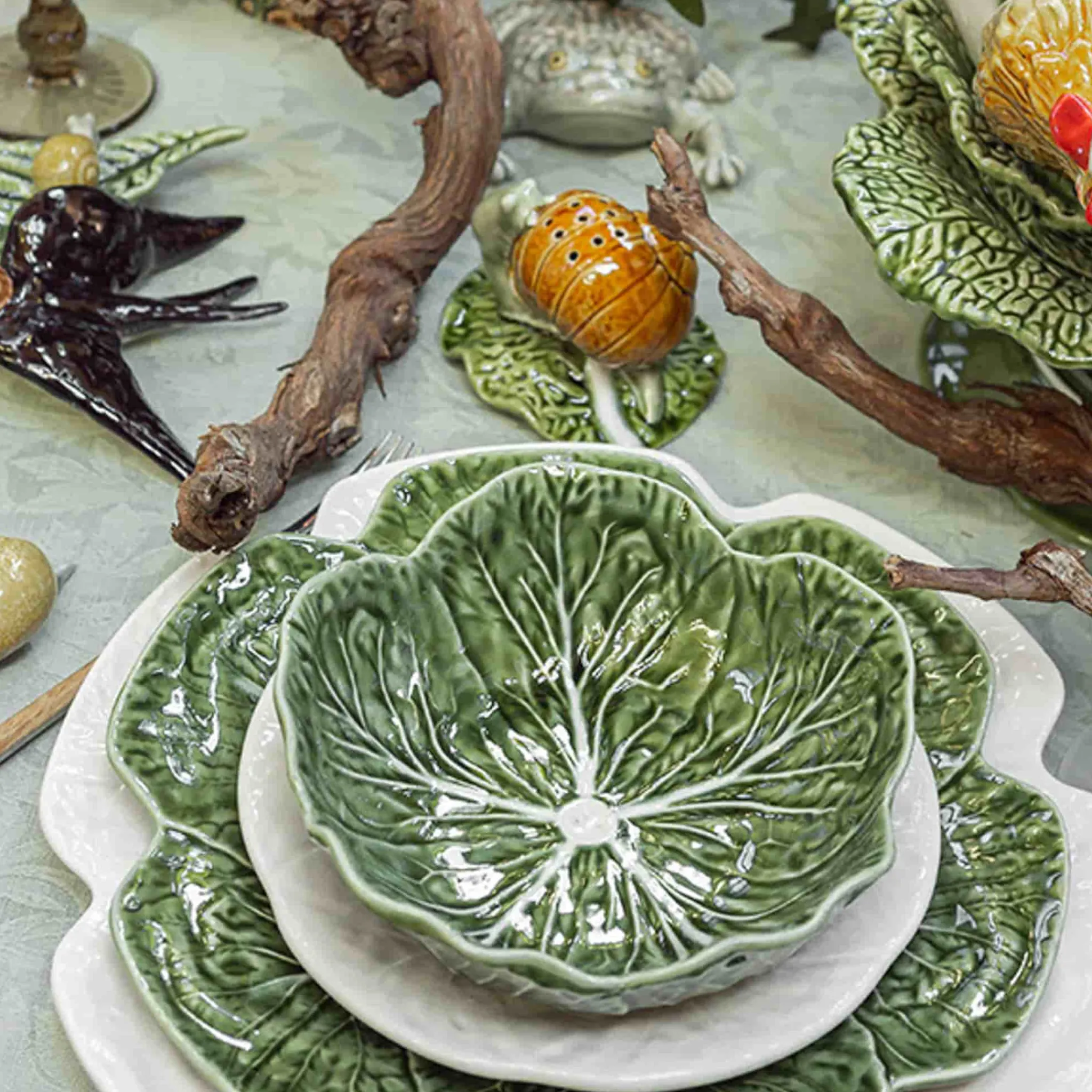 Bordallo Pinheiro White Cabbage Charger Plate, 30.5cm Discount