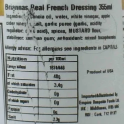 Briannas Real French Dressing, 355ml