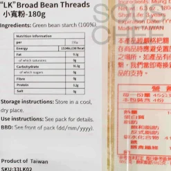 LK Broad Bean Threads, Wide Glass Noodles, 180g Sale