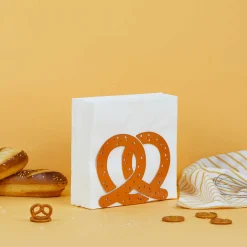 Balvi Brown Pretzel Metal Napkin Holder