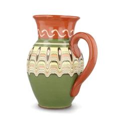 Bulgarian Pottery Bulgarian Troyan Mint Green Pitcher, 1 Litre