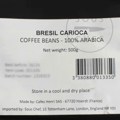 Cafes Henri Brazil Carioca Whole Coffee Beans, 500g New
