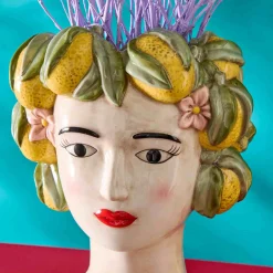 Wernervob Ceramic Figure with Lemon Headdress Vase Best