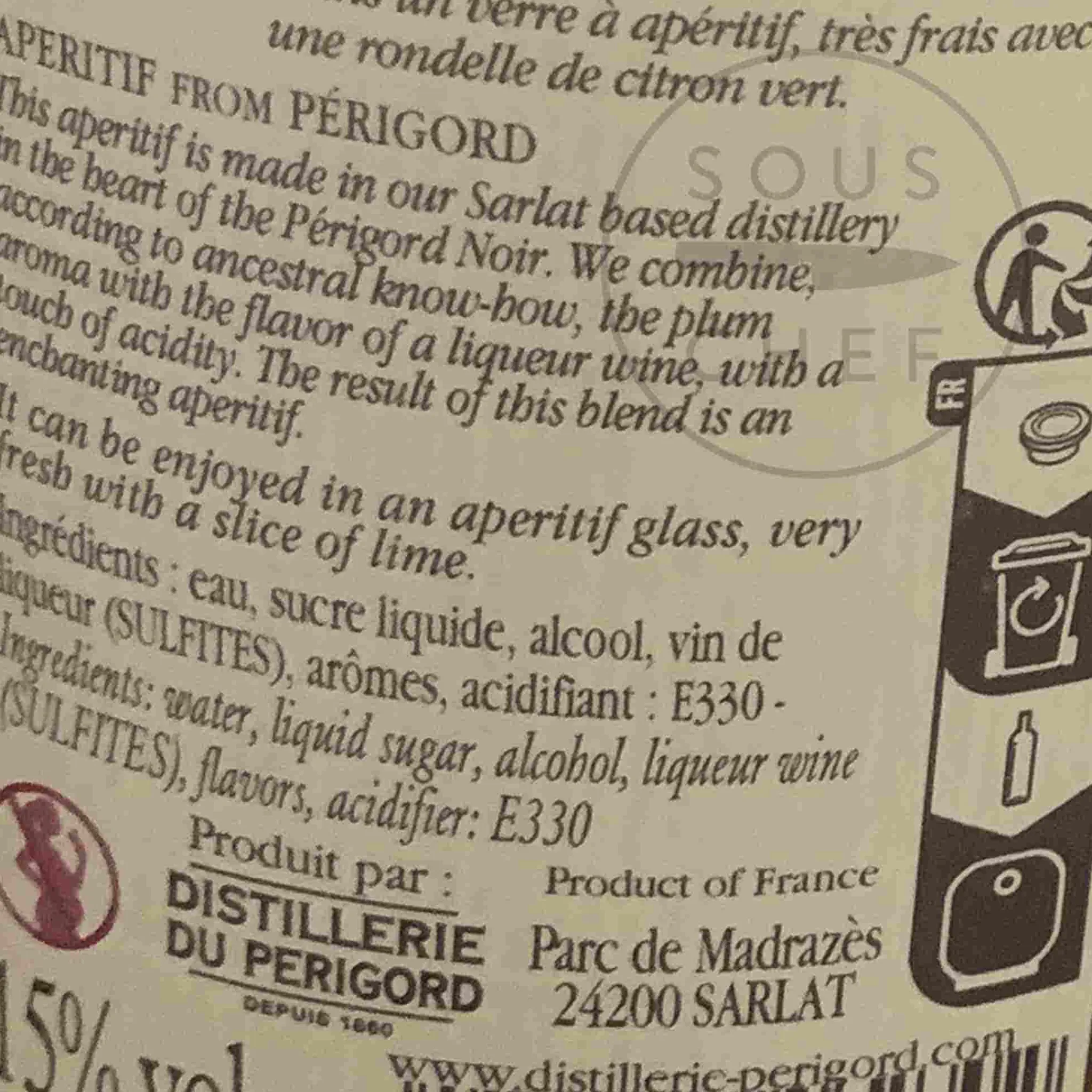 Distillerie du périgord Cherry Rocher Plum Ratafia Aperitif, 700ml Online