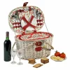 Les Jardin de la Comtesse Cheverny Cherry Print Picnic Basket, 4 Person Discount
