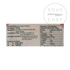 ZF Chinese Five Spice Pouch, 100g Best