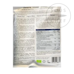 Clearspring Organic Black Sesame Brown Rice Crackers, 40g Online