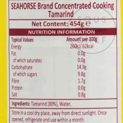 Seahorse  Concentrated Cooking Tamarind Paste, 454g Hot