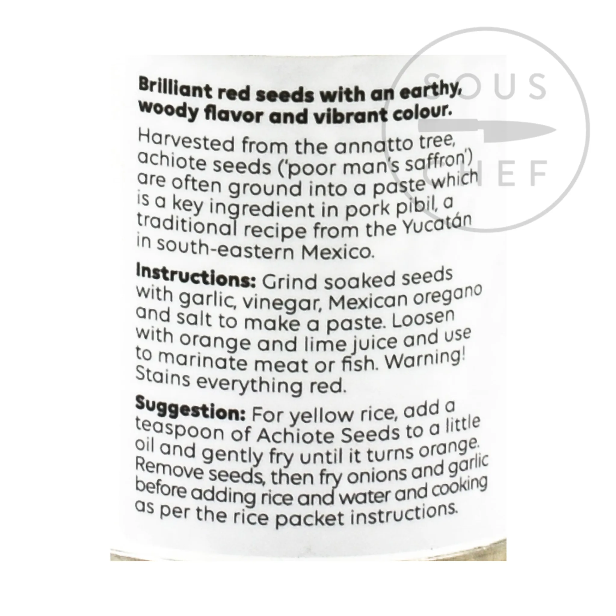 Cool Chile Co Achiote Seeds / Annatto Seeds, 80g New