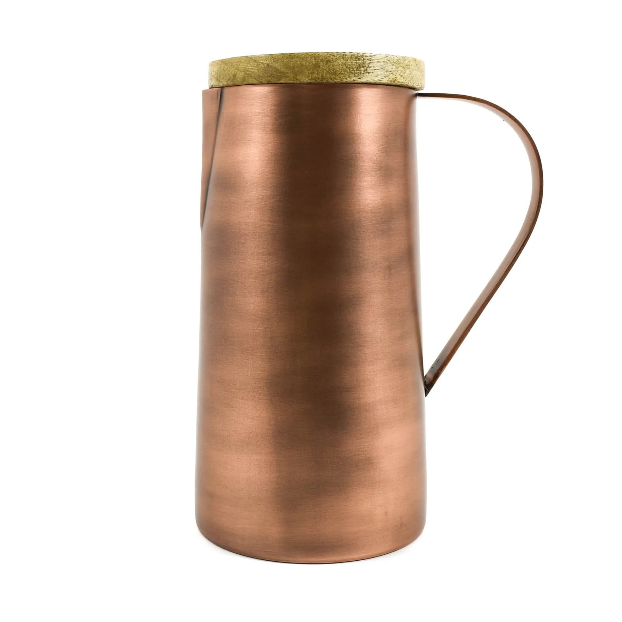 Urban Nature Culture Copper & Mango Wood Water Jug, 1250ml Hot