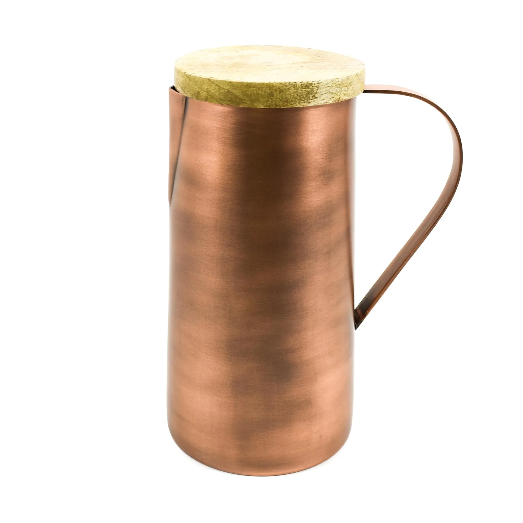 Urban Nature Culture Copper & Mango Wood Water Jug, 1250ml Hot