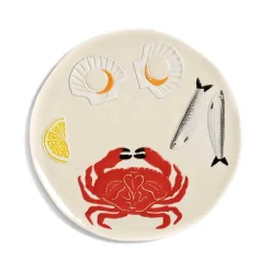 &Klevering Crab Ceramic Platter, 26.5cm Clearance