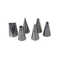 De Buyer 6 Stainless Steel Piping Nozzles Sale