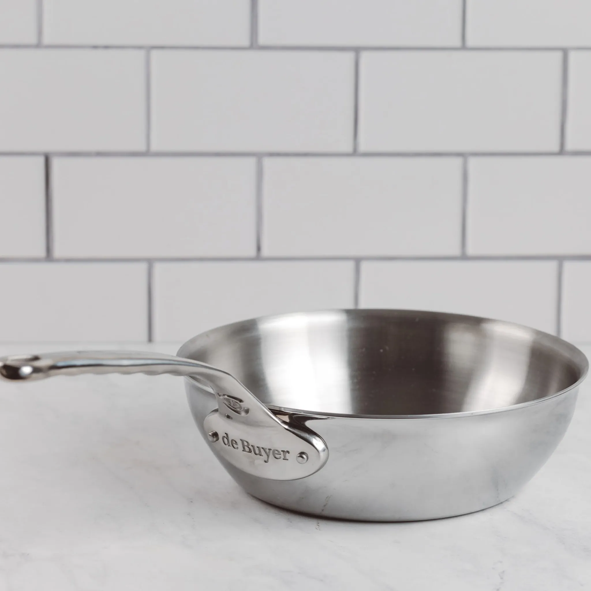 De Buyer Affinity Stainless Steel Curved Saute Pan
