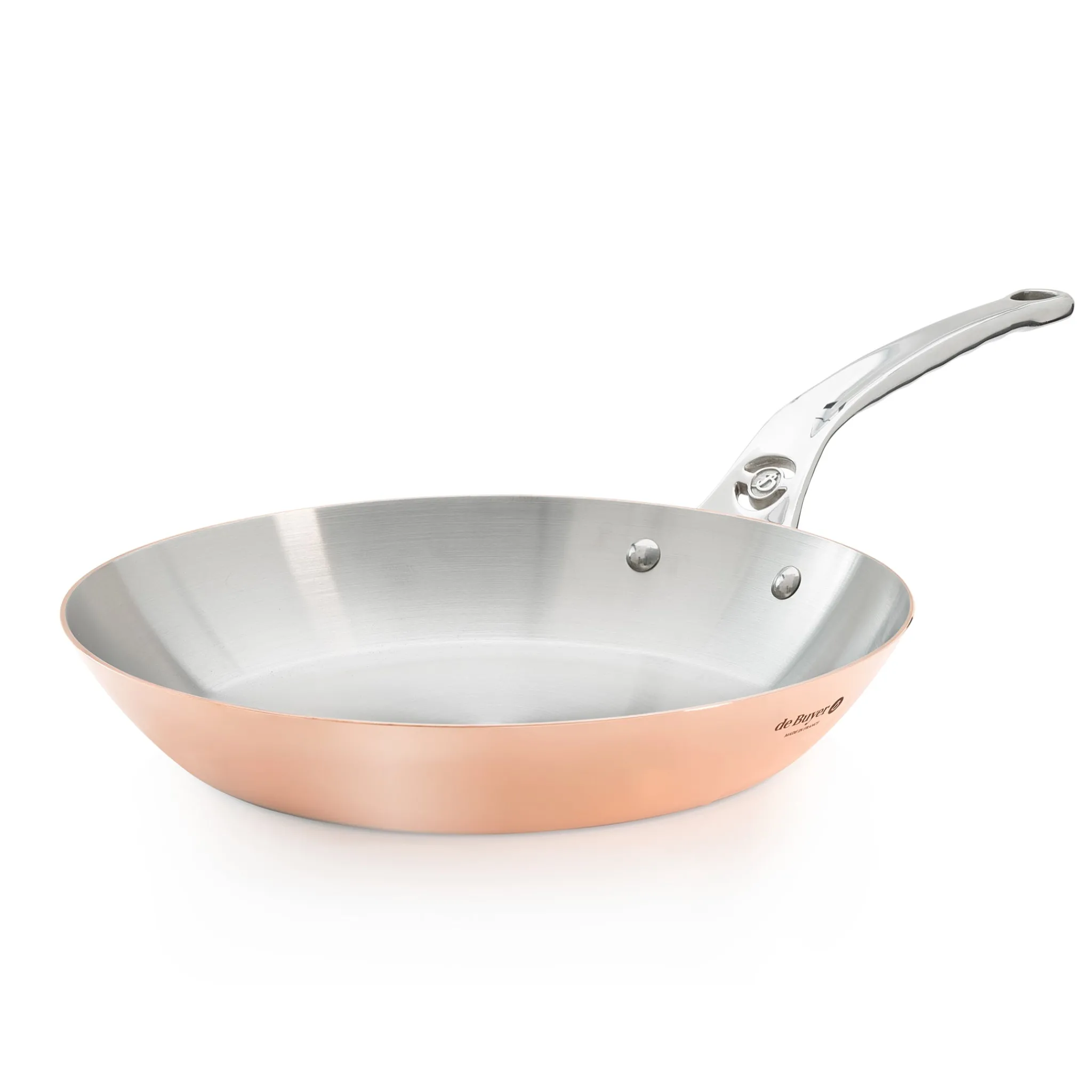De Buyer Inocuivre Copper Frying Pan with Stainless Steel Handle, 28cm Clearance