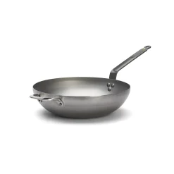 De Buyer Mineral B Flat Base Wok, 32cm Sale