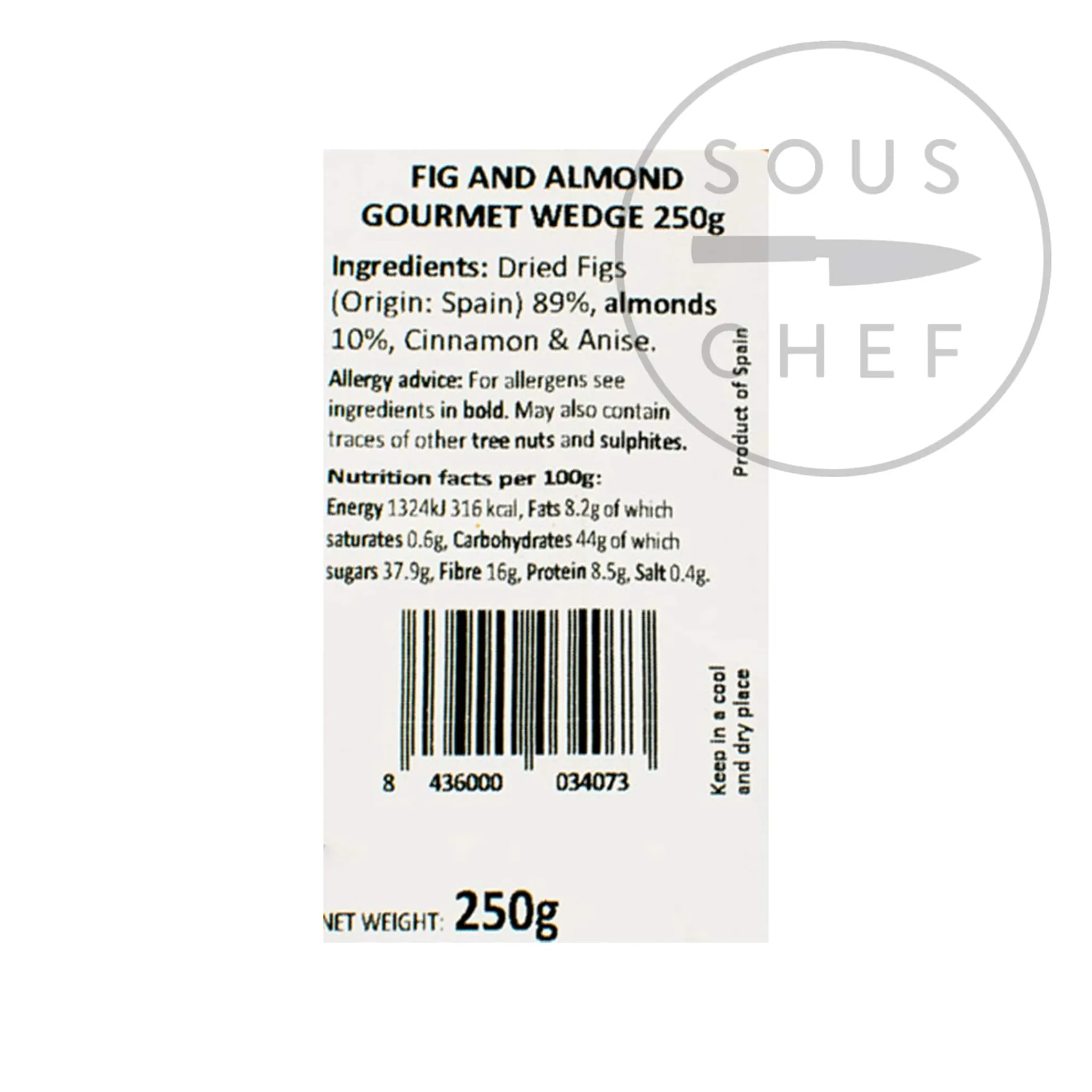 De Juan Fig and Almond Wedge, 250g Clearance