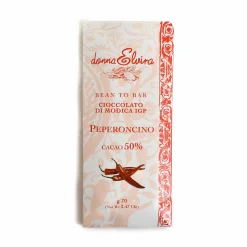 Donna Elvira Chilli Pepper PGI Modican Chocolate Bar, 70g Outlet