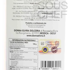 Donna Elvira Cinnamon PGI Modican Chocolate Bar, 70g Hot