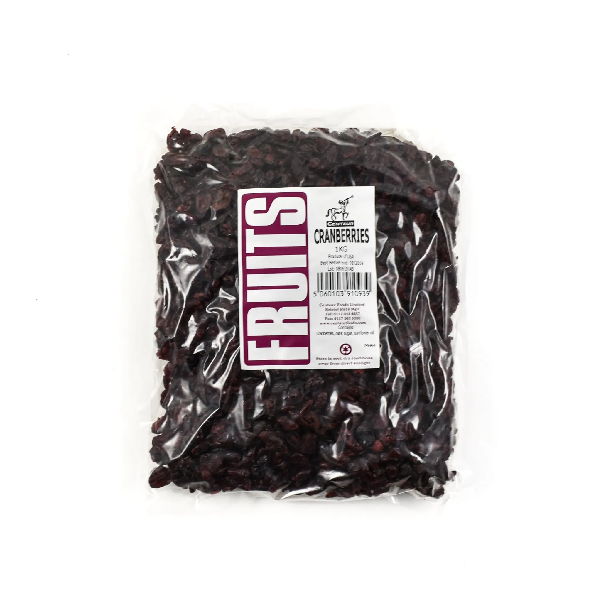 Centaur Dried Cranberries, 1kg Discount